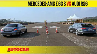DRAG RACE: Stock Mercedes-AMG E 63 S vs Tuned 740hp Audi RS6 - Sleeper Showdown | Autocar India