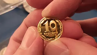 Чистка монет из годового набора 🔥💣 монеты Украины 2019 2020 2021 2018 цена инвестиции 2022