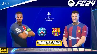 FC 24 - Barcelona Vs PSG - Quarter Final - Champions League 23/24| PS5™ [4K60]