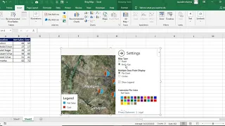 How to create a Dynamic Bing Map chart with drop-down (Free Addins in Excel)