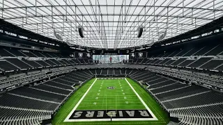 Allegiant Stadium Tour zoom out view at Las Vegas Raiders Stadium