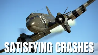 Satisfying Airplane Crashes & Engine Fires! V276 | IL-2 Sturmovik Flight Simulator Crashes