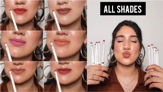 MyGlamm LIT Matte Lipliner Pencil Review & Swatches | Myglamm Lip Liner| Shades Of Shreya