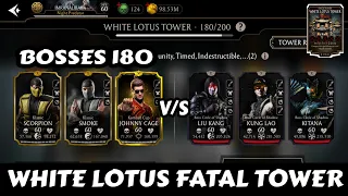 Fatal White Lotus Tower | 180 Bosses | Beat By Gold Team | Mk Mobile