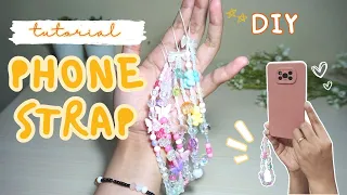 DIY PHONE STRAP | TUTORIAL STRAP HP MUDAH | STRAP PHONE DARI MANIK-MANIK