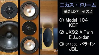 KEF104・JX92ツイン・Paragon　ニカスドリーム　聴き比べ　鈴木勲　ロン・カーター　ハンク・ジョーンズ