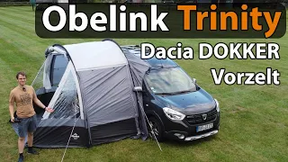 MEIST EMPFOHLENES VORZELT für Dacia DOKKER ⛺️ OBELINK TRINITY Review als Heckzelt und Seitenzelt