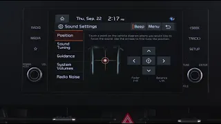 SYSTEM SETUP: Sound, Date and Time Settings