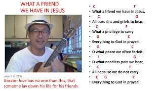 Ukulele Finger-picking Tutorial 1 What A Friend We Have In Jesus