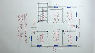 EAST FACING HOUSE PLAN II GROUND FLOOR PLAN