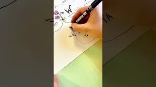 Drawing a Zinnia flower in one single line without lifting my pen | A to Z of Flowers Art Challenge