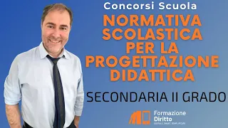 Concorsi Scuola - Normativa scolastica e progettazione didattica   - Secondaria di secondo grado