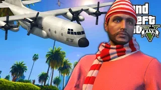 We Stole a Titan During a Heist to Save Christmas in GTA 5 Online! - GTA V Funny Moments