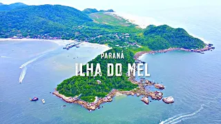 ILHA DO MEL PARANÁ | 4K Aerial Drone View