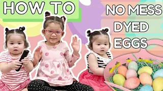 HOW TO Dye Easter Eggs with NO MESS