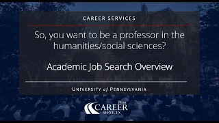 Faculty job search overview for Humanities and Social Science PhDs/postdocs