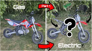 38KW! POWERFULL ELECTRIC DIY Conversion!! Pit Bike/Dirt bike, Mini moto Conversion Project. -Part 1-