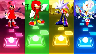 Amy vs Knuckles vs Silver Sonic vs Heyper Sonic - Tiles Hop Edm Rush