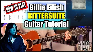 How to play Billie Eilish - BITTERSUITE Guitar Tutorial Lesson