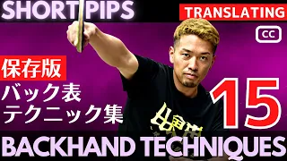 Backhand technique collection using short pips rubber [table tennis]