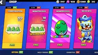 🎉NEW COMPENSATION 100 MONSTER EGGS?! 🤯 BRAWL STARS FREE GIFTS!! 🤩 BRAWL STARS UPDATE FREE REWARDS!!!