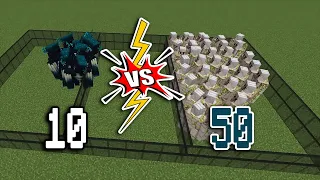10 Wardens vs 50 Iron Golems | Who will win??