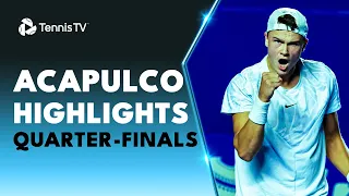 Fritz & Tiafoe Clash; Rune Meets Berrettini | Acapulco 2023 Quarter-Final Highlights