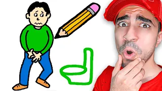 تحدي الرسم 😱 - حاولت اساعده ☠️ - Just Draw