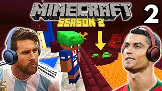 Messi & Ronaldo play MINECRAFT - MBAPPÉ GOES CRAZY!