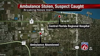 Ambulance stolen, suspect caught