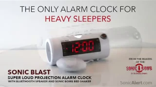 Sonic Blast Super Loud Alarm Clock with Bed Shaker