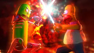 Rick and Morty vs Simpsons in Star Wars Battlefront 2 (Mods)