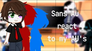 Sans Aus react to my AU's //TW: BLOOD!//my au