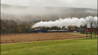 Reading & Northern 425 Steam Train Cruising Through Molino, PA (10/30/21)