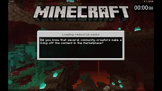 Enter Nether SSG Any% Speedrun Attempt : Minecraft Bedrock