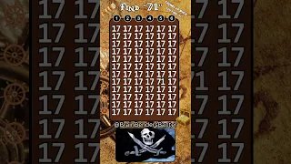 Advanced Find "71" Pirate Numbers Game: #shorts  #games #spottheodd #hoistthecolours