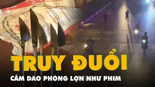 Khởi tố nhóm thiếu niên cầm dao ‘phóng lợn’ đuổi chém nhau trên phố ở Hà Nội