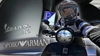 VESPA 946 EMPORIO ARMANI | TWO ITALIAN LEGEND | MAS MAHAL PA SA BMW1300GS