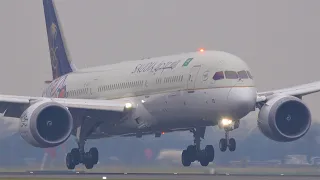 4K Amsterdam Schiphol HEAVY Arrivals🛬 Rwy 18R | AeroMexico, Korean Air Cargo, Air Europa, & More!