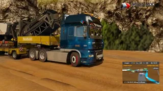 Euro truck Simulator 2 негабаритный груз 44T по опасном дороге