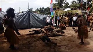 Tarian Budaya Adat Suku Kamoro Pesisir Pantai Timika Papua