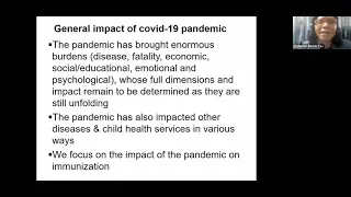 Emzor Vaccines Zoom Webinar. Impact of Covid-19 Pandemic on Vaccination Rate.