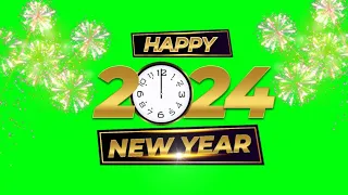 Happy New year 2024 Green Screen Countdown Video Effects No copyright