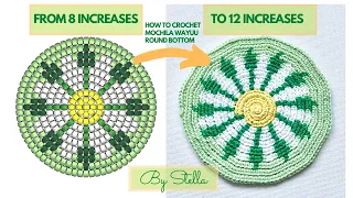 How to Crochet a Round Mochila Base For Beginners Step By Step.Mochila Bag Crochet English.By Stella