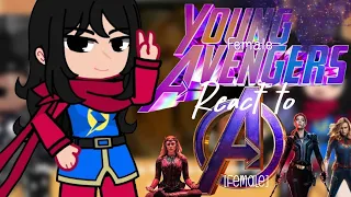 [] Young female avengers react to female Avengers []
