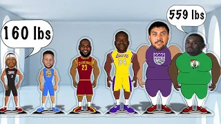 The best NBA player at every weight! (NBA Weight Comparison Animation)