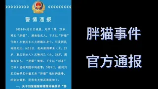 胖猫事件反转，最终的官方通报来了