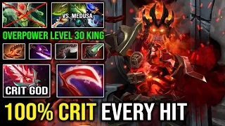 100% CRIT Every Single Hit OP Bloodthorn LEVEL 30 Wraith King with 2nd Arcana Vs Rapier Medusa DotA