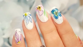 Color Pencil Watercolor Nail Art