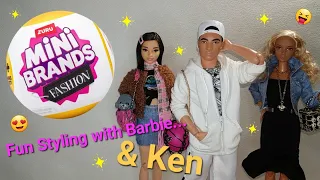 #21 Opening Mini Brands Fashion 3 with 80+ Surprises & Styling Barbie + Ken